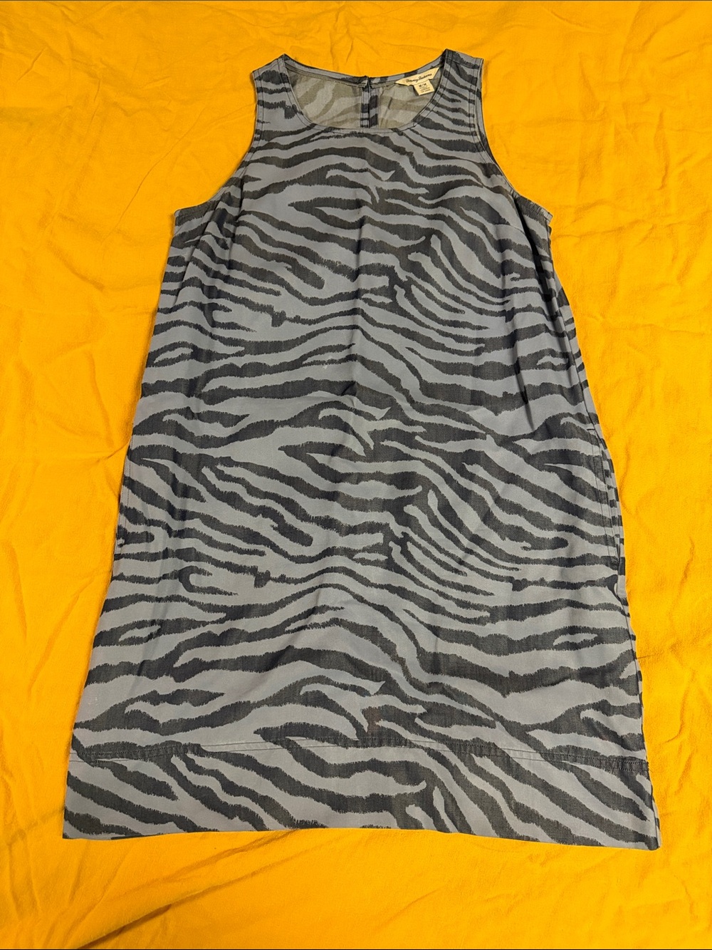 Tommy Bahama Blue and Black Zebra Print Mini Dress